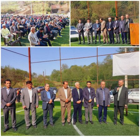 افتتاح چمن مصنوعی زمین ورزشی شهدای روستای امیرکلا بابلکنار