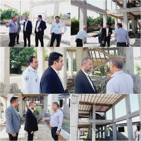 بازدید نماینده مردم بابل از ساختمان در حال ساخت آتش نشانی #آهنگرکلای_بزرگ بخش گتاب